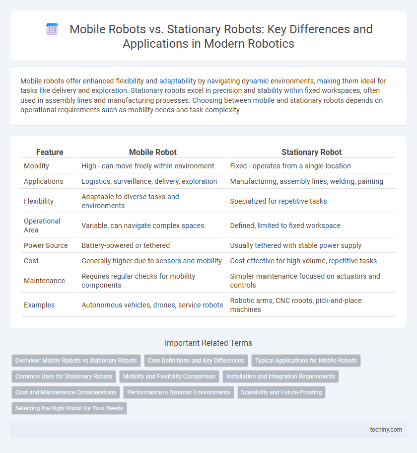 Mobile Robots vs. Stationary Robots: Key Differences and Applications in Modern Robotics