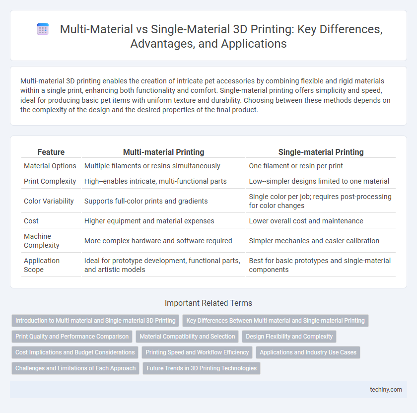 Multi-Material vs Single-Material 3D Printing: Key Differences, Advantages, and Applications