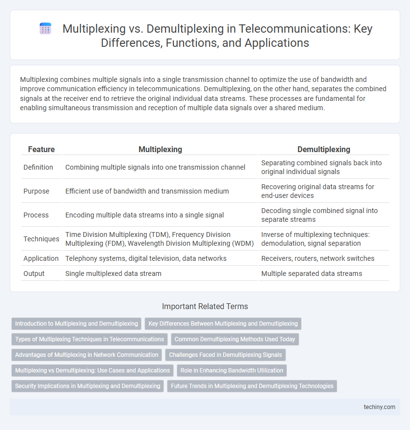 Multiplexing vs. Demultiplexing in Telecommunications: Key Differences, Functions, and Applications