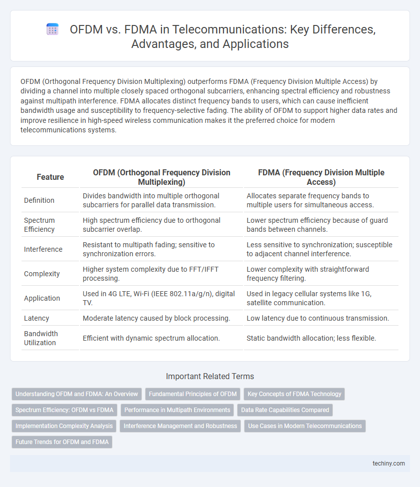 OFDM vs. FDMA in Telecommunications: Key Differences, Advantages, and Applications