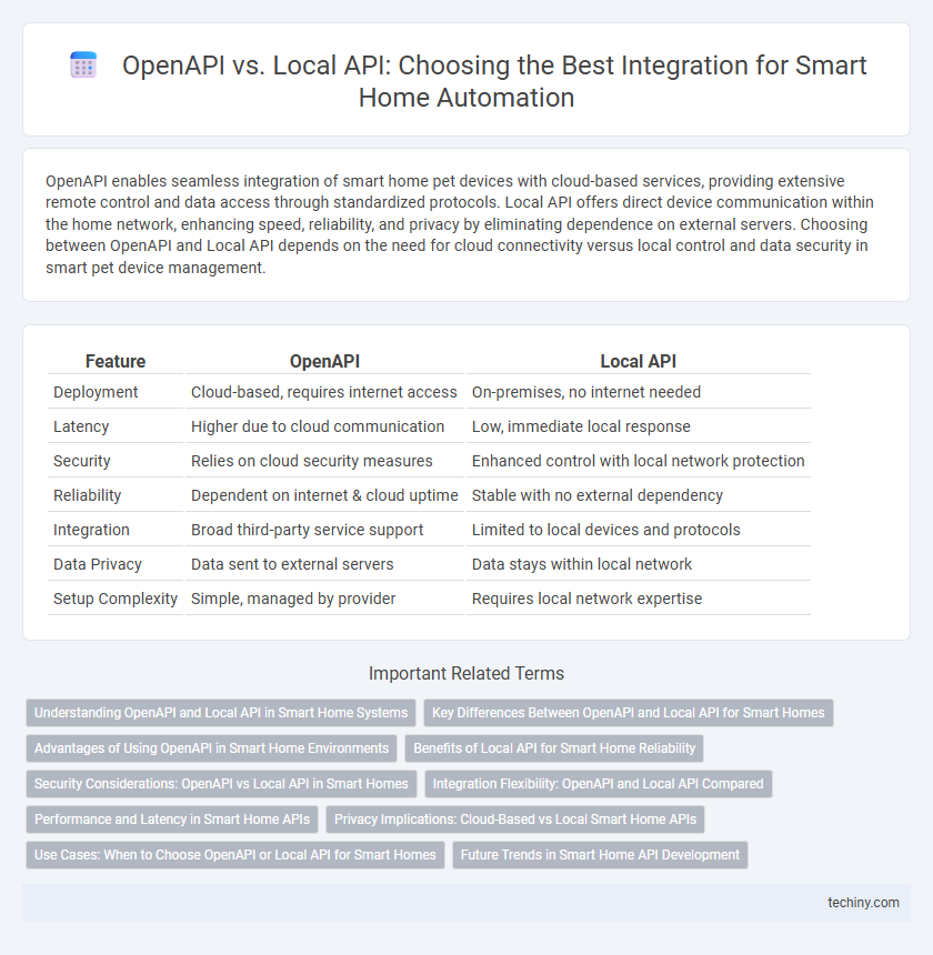 OpenAPI vs. Local API: Choosing the Best Integration for Smart Home Automation