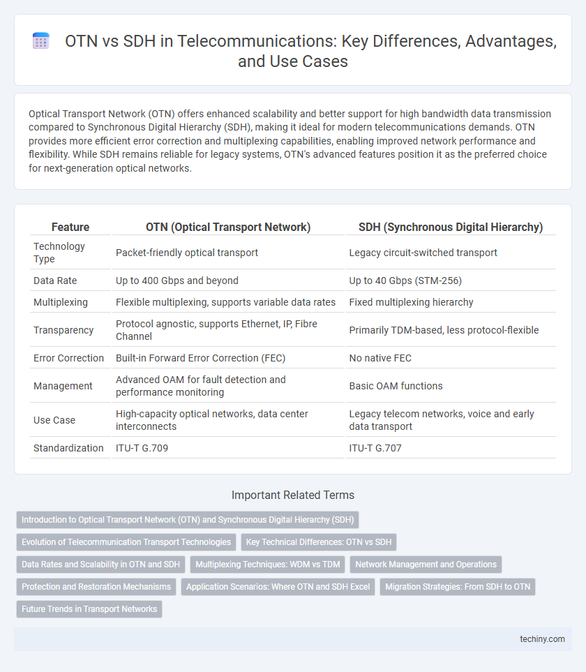 OTN vs SDH in Telecommunications: Key Differences, Advantages, and Use Cases