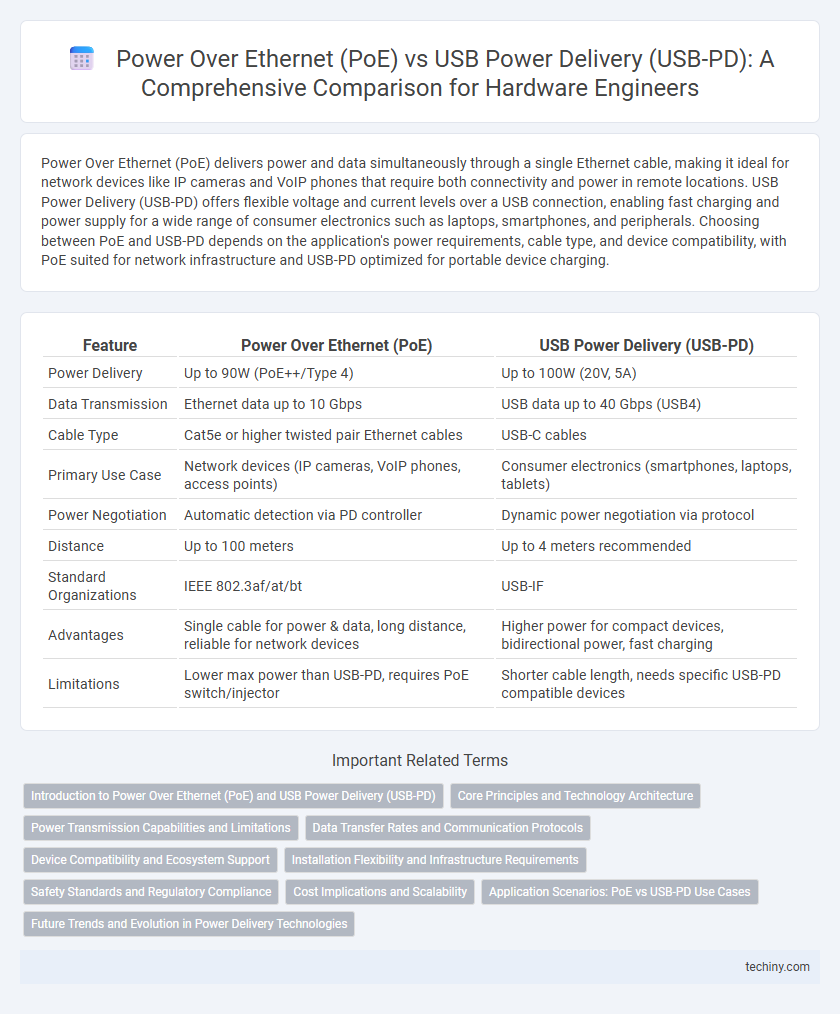Power Over Ethernet (PoE) vs USB Power Delivery (USB-PD): A Comprehensive Comparison for Hardware Engineers