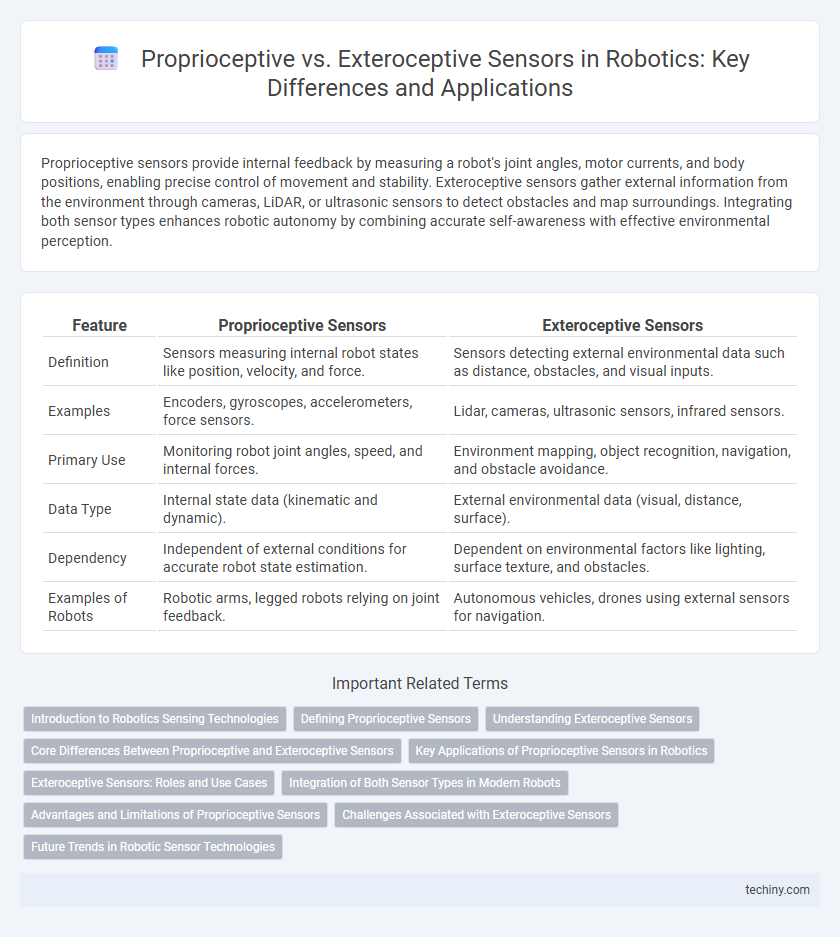 Proprioceptive vs. Exteroceptive Sensors in Robotics: Key Differences and Applications