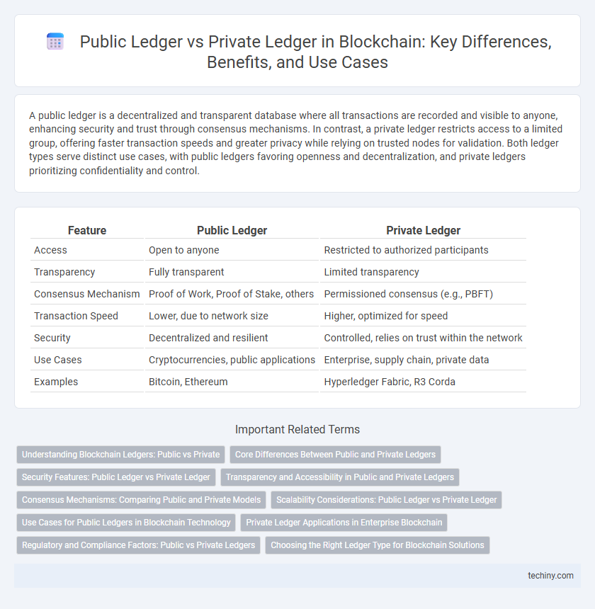 Public Ledger vs Private Ledger in Blockchain: Key Differences, Benefits, and Use Cases