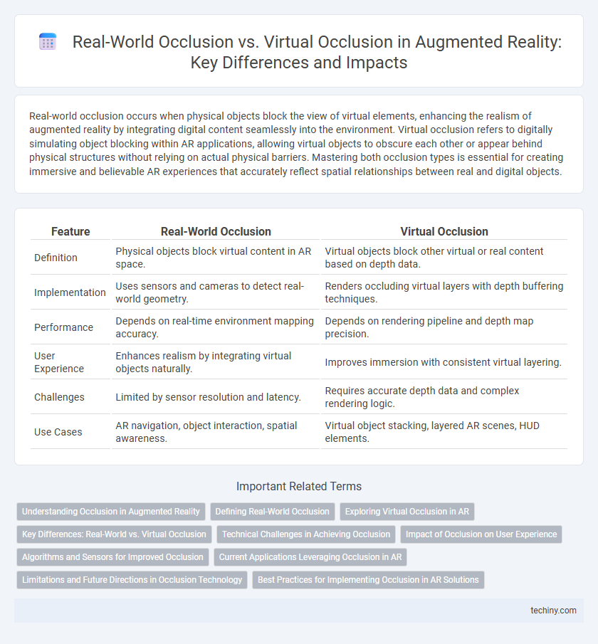 Real-World Occlusion vs. Virtual Occlusion in Augmented Reality: Key Differences and Impacts