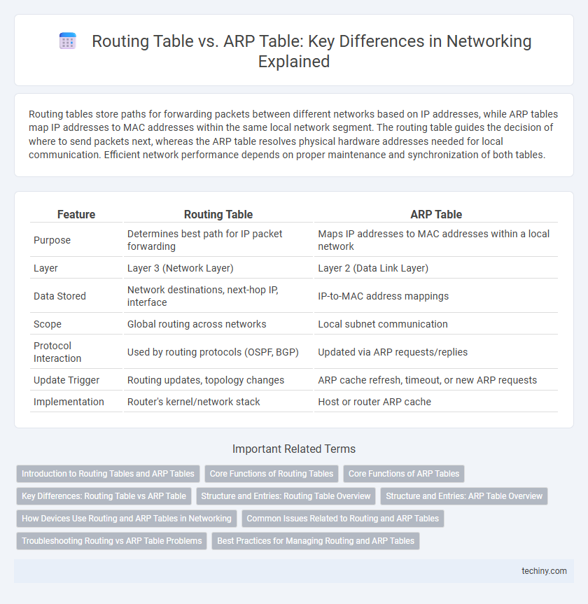 Routing Table vs. ARP Table: Key Differences in Networking Explained