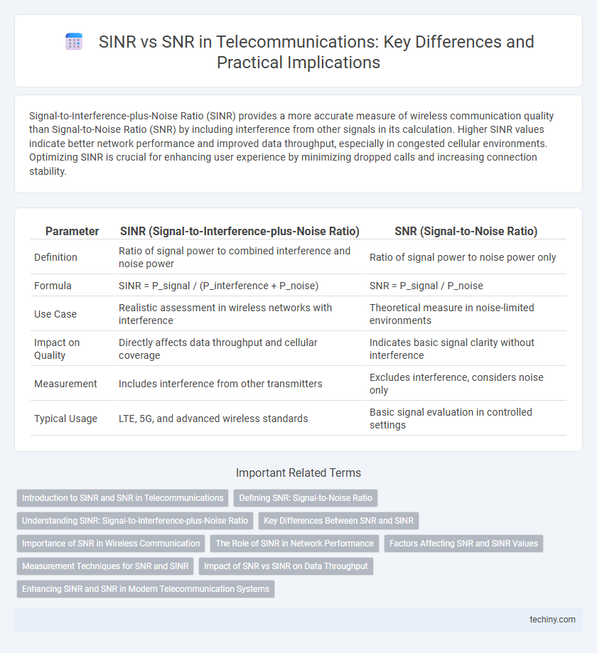 SINR vs SNR in Telecommunications: Key Differences and Practical Implications