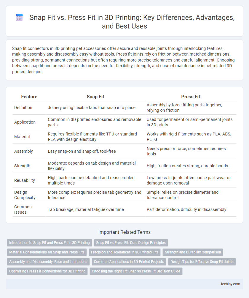 Snap Fit vs. Press Fit in 3D Printing: Key Differences, Advantages, and Best Uses