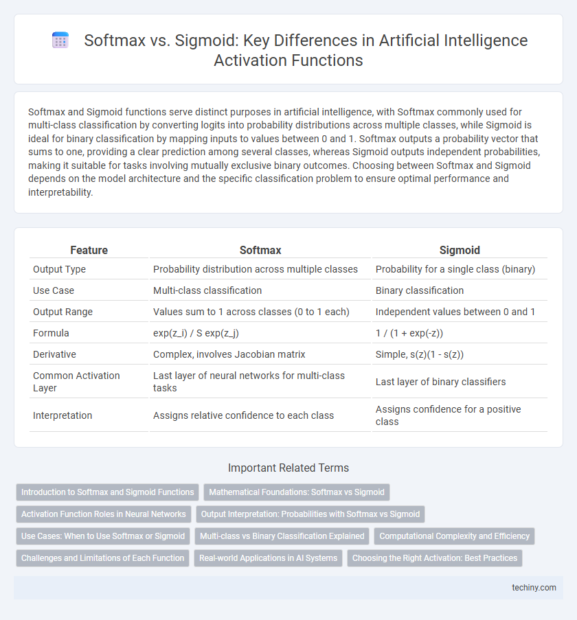 Softmax vs. Sigmoid: Key Differences in Artificial Intelligence Activation Functions