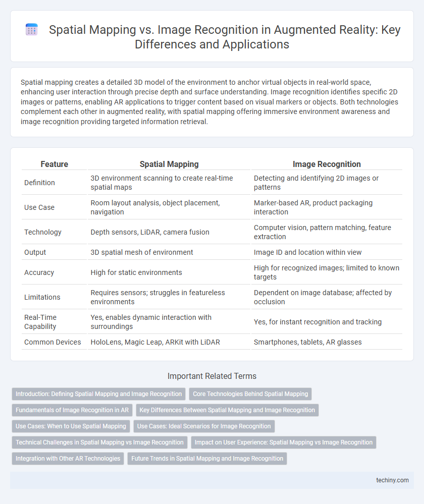 Spatial Mapping vs. Image Recognition in Augmented Reality: Key Differences and Applications