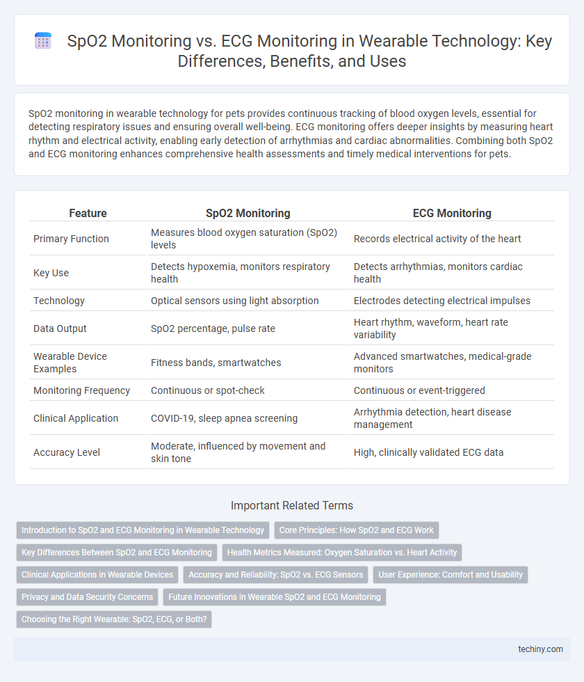 SpO2 Monitoring vs. ECG Monitoring in Wearable Technology: Key Differences, Benefits, and Uses