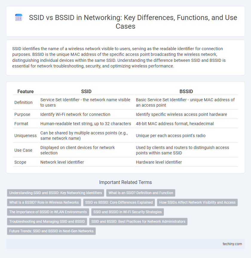 SSID vs BSSID in Networking: Key Differences, Functions, and Use Cases