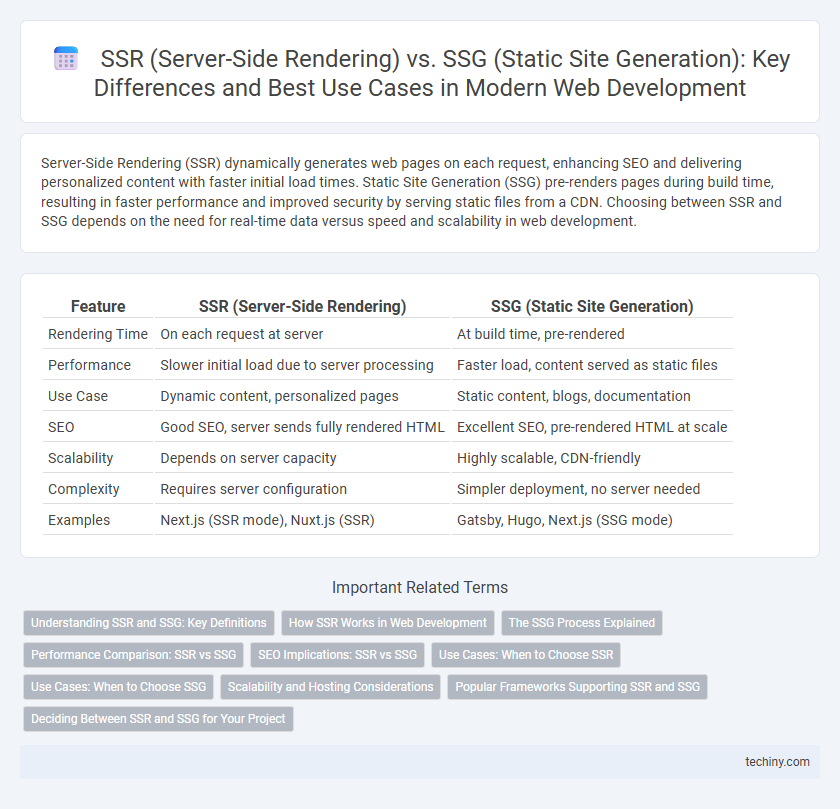 SSR (Server-Side Rendering) vs. SSG (Static Site Generation): Key Differences and Best Use Cases in Modern Web Development