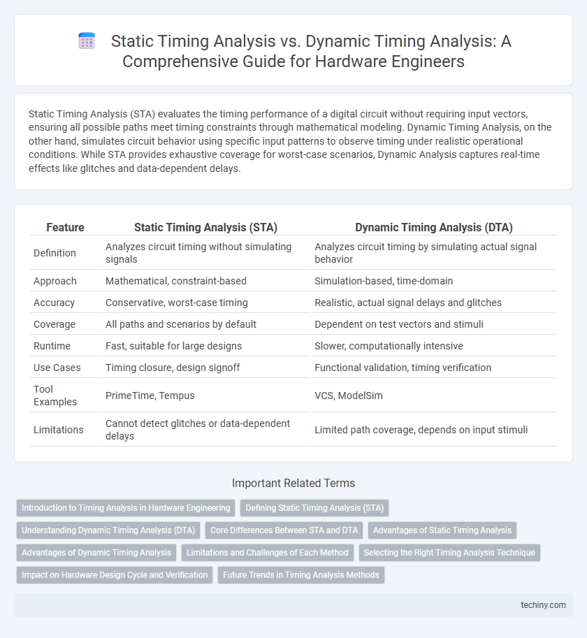 Static Timing Analysis vs. Dynamic Timing Analysis: A Comprehensive Guide for Hardware Engineers
