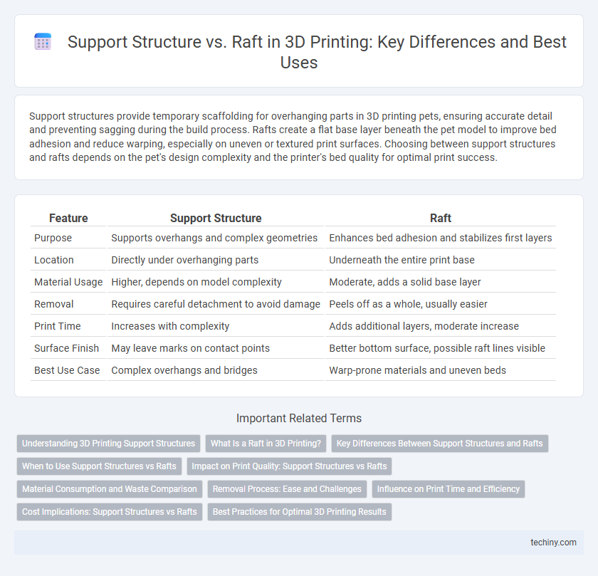Support Structure vs. Raft in 3D Printing: Key Differences and Best Uses