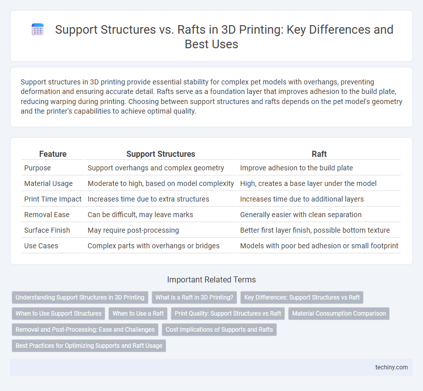 Support Structures vs. Rafts in 3D Printing: Key Differences and Best Uses