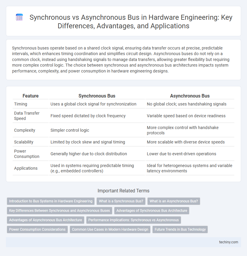 Synchronous vs Asynchronous Bus in Hardware Engineering: Key Differences, Advantages, and Applications