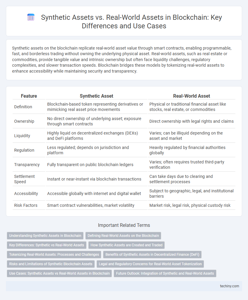 Synthetic Assets vs. Real-World Assets in Blockchain: Key Differences and Use Cases