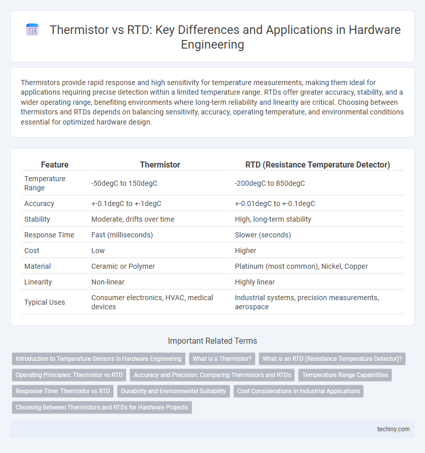 Thermistor vs RTD: Key Differences and Applications in Hardware Engineering