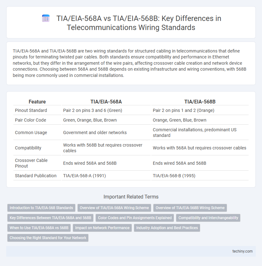 TIA/EIA-568A vs TIA/EIA-568B: Key Differences in Telecommunications Wiring Standards