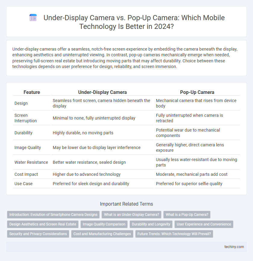 Under-Display Camera vs. Pop-Up Camera: Which Mobile Technology Is Better in 2024?