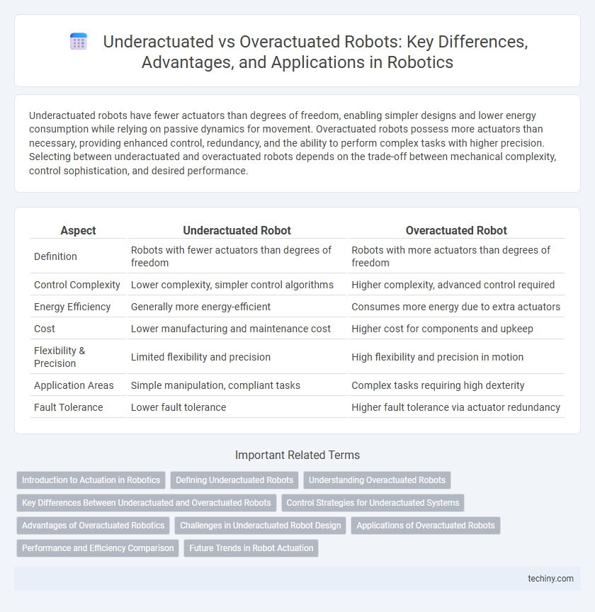 Underactuated vs Overactuated Robots: Key Differences, Advantages, and Applications in Robotics