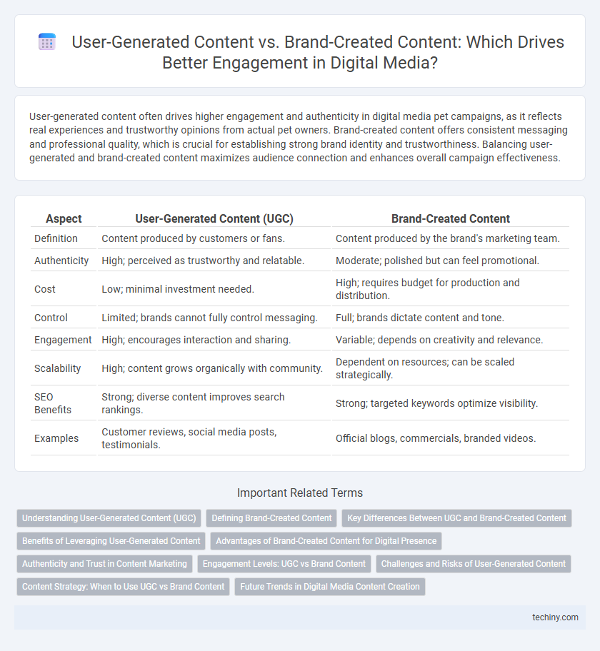 User-Generated Content vs. Brand-Created Content: Which Drives Better Engagement in Digital Media?