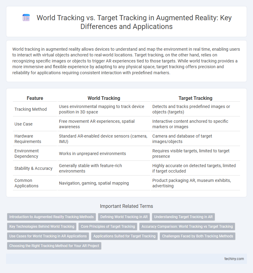 World Tracking vs. Target Tracking in Augmented Reality: Key Differences and Applications