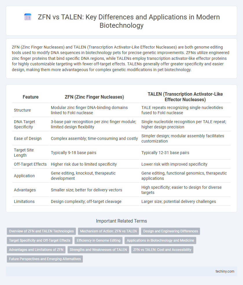 ZFN vs TALEN: Key Differences and Applications in Modern Biotechnology