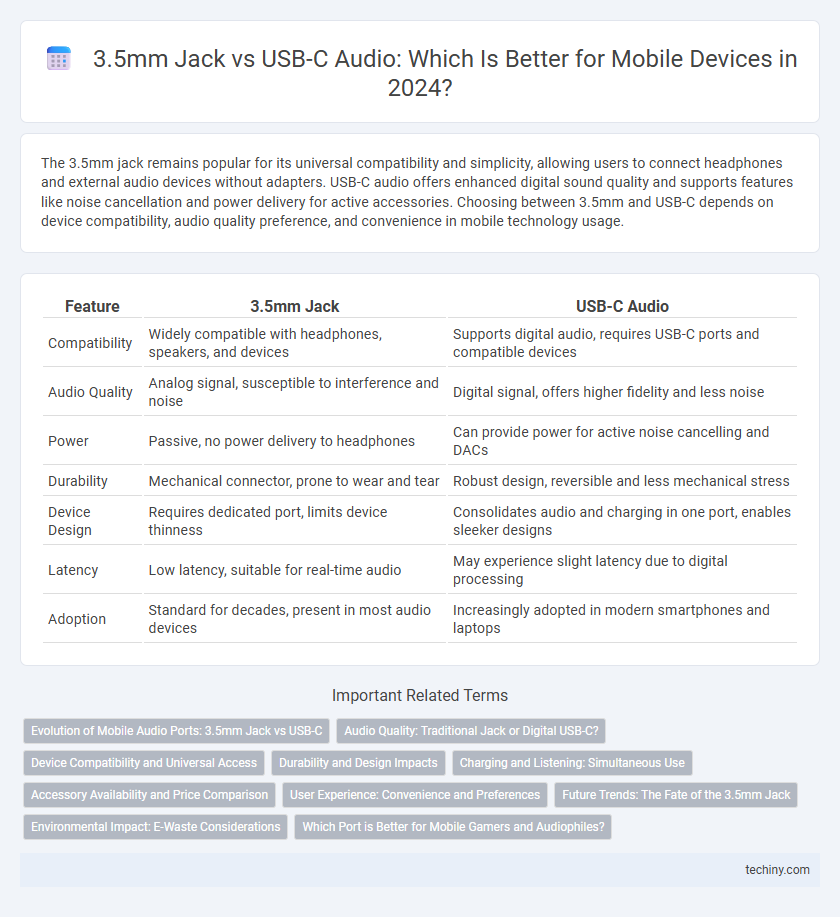 3.5mm Jack vs USB-C Audio: Which Is Better for Mobile Devices in 2024?