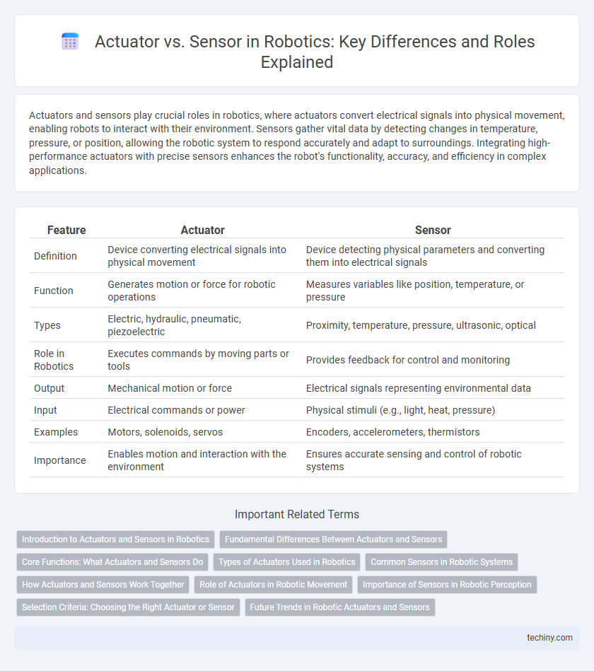 Actuator vs. Sensor in Robotics: Key Differences and Roles Explained