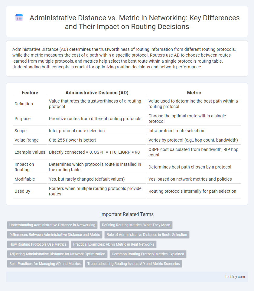 Administrative Distance vs. Metric in Networking: Key Differences and Their Impact on Routing Decisions