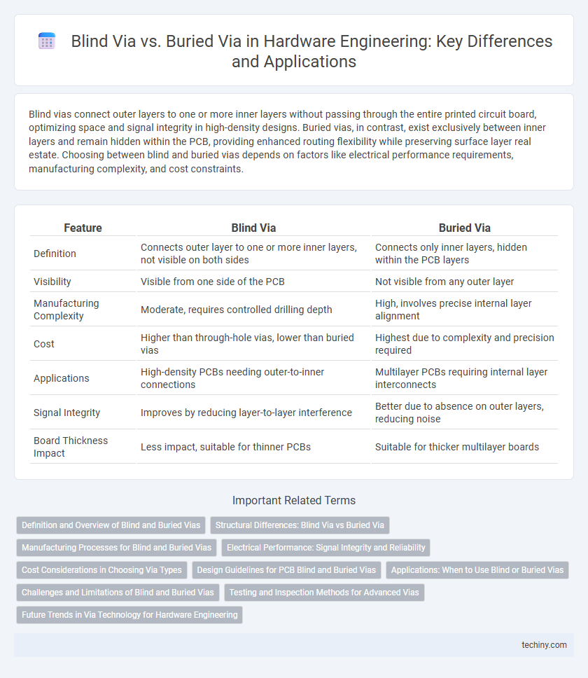 Blind Via vs. Buried Via in Hardware Engineering: Key Differences and Applications