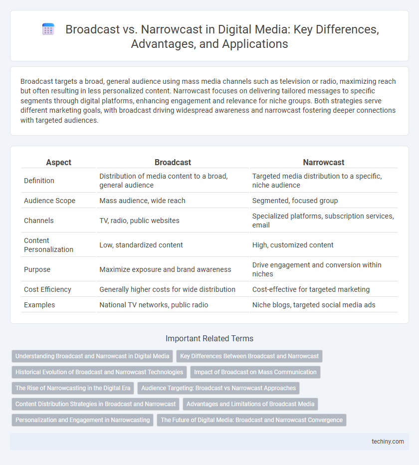 Broadcast vs. Narrowcast in Digital Media: Key Differences, Advantages, and Applications