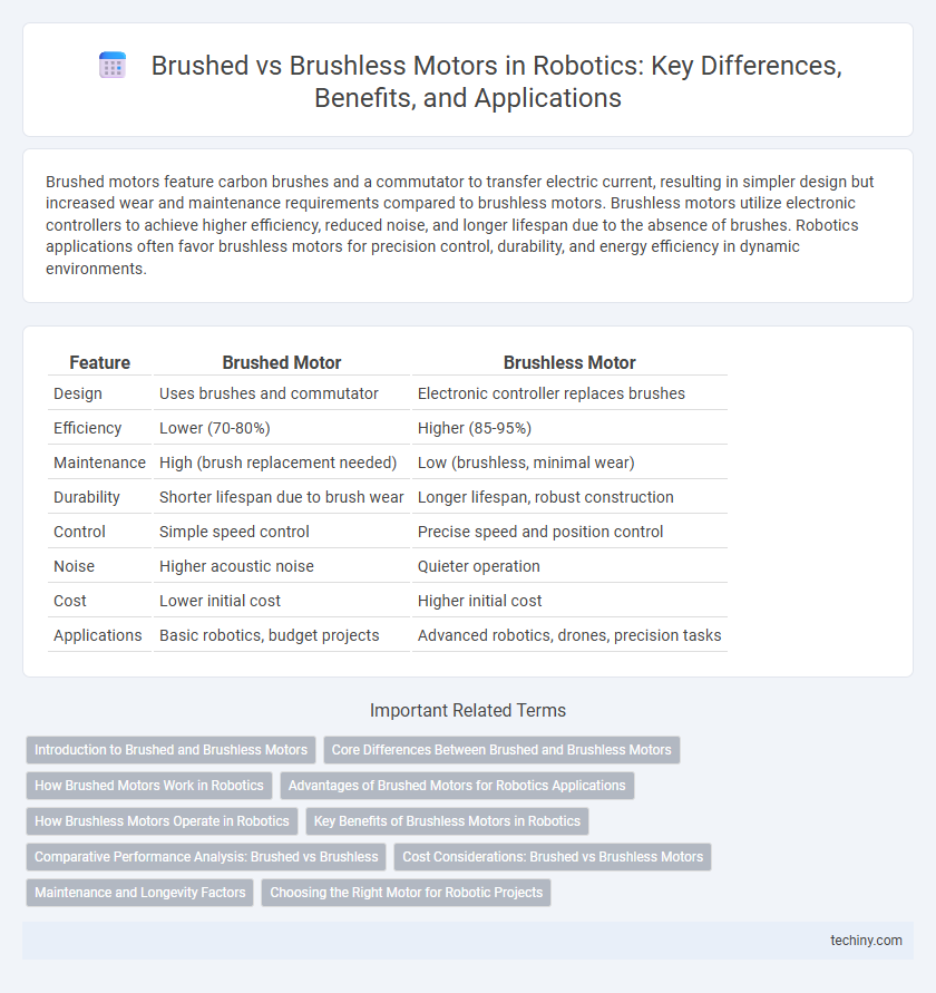 Brushed vs Brushless Motors in Robotics: Key Differences, Benefits, and Applications