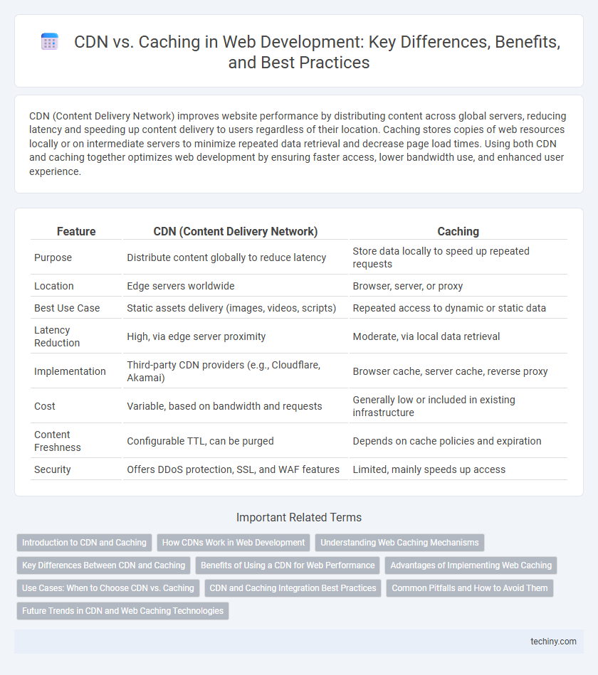 CDN vs. Caching in Web Development: Key Differences, Benefits, and Best Practices