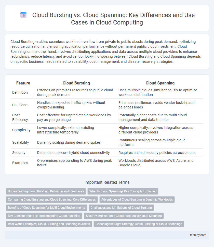 Cloud Bursting vs. Cloud Spanning: Key Differences and Use Cases in Cloud Computing