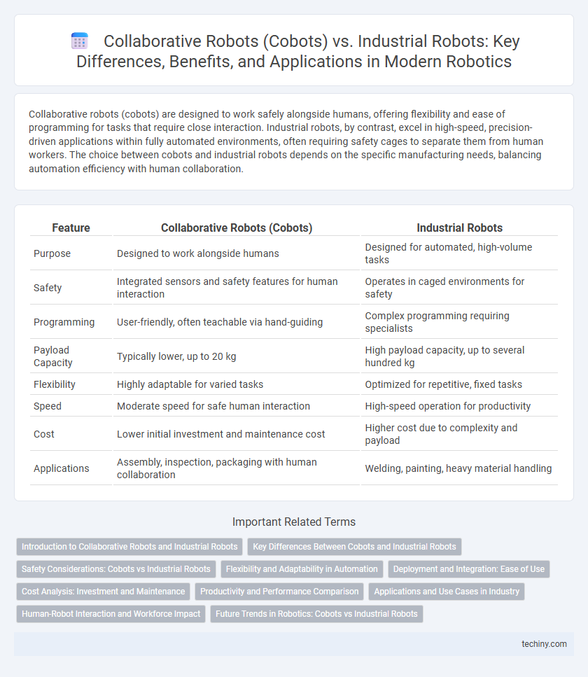 Collaborative Robots (Cobots) vs. Industrial Robots: Key Differences, Benefits, and Applications in Modern Robotics