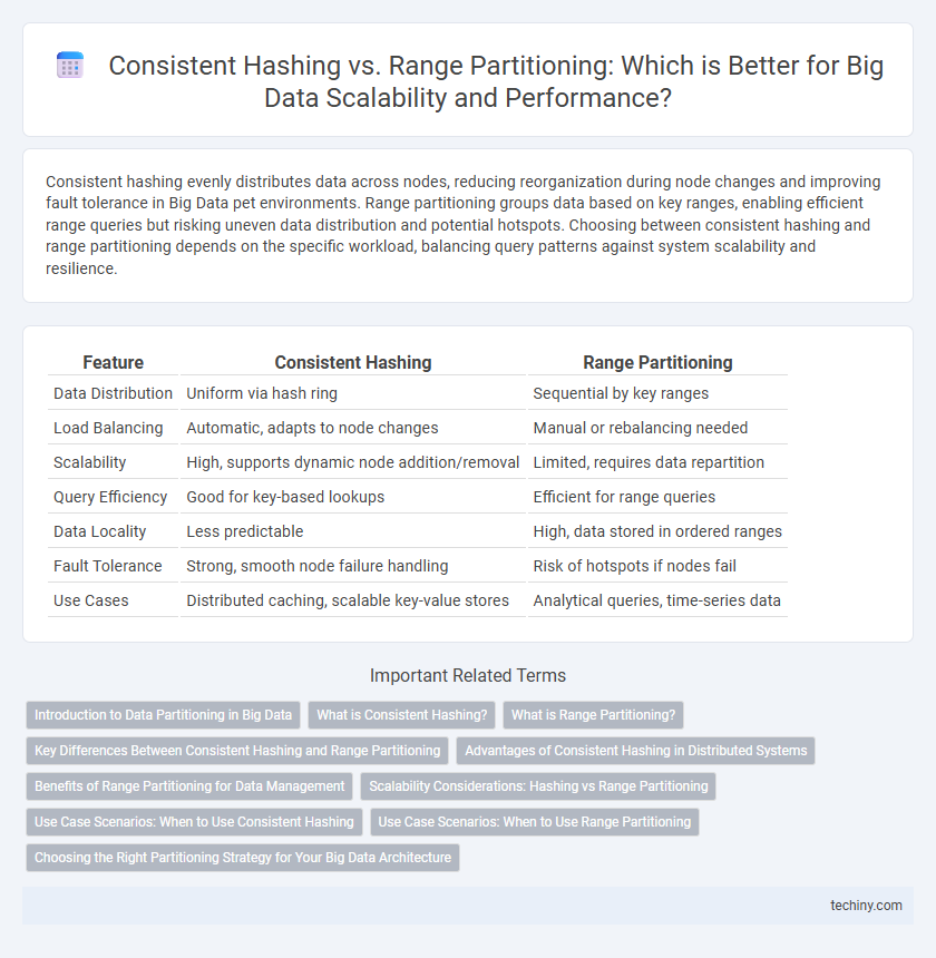 Consistent Hashing vs. Range Partitioning: Which is Better for Big Data Scalability and Performance?