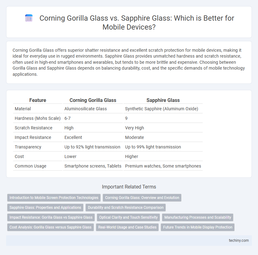 Corning Gorilla Glass vs. Sapphire Glass: Which is Better for Mobile Devices?