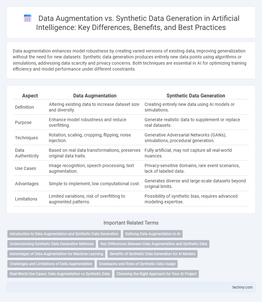 Data Augmentation vs. Synthetic Data Generation in Artificial Intelligence: Key Differences, Benefits, and Best Practices