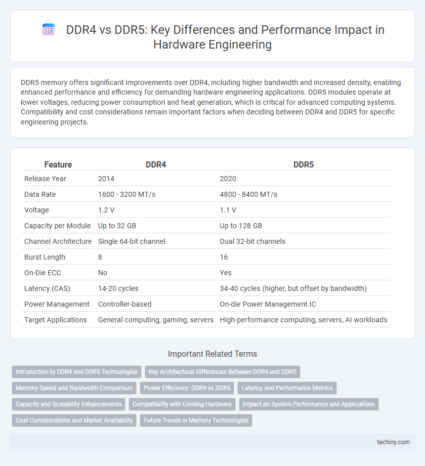 DDR4 vs DDR5: Key Differences and Performance Impact in Hardware Engineering