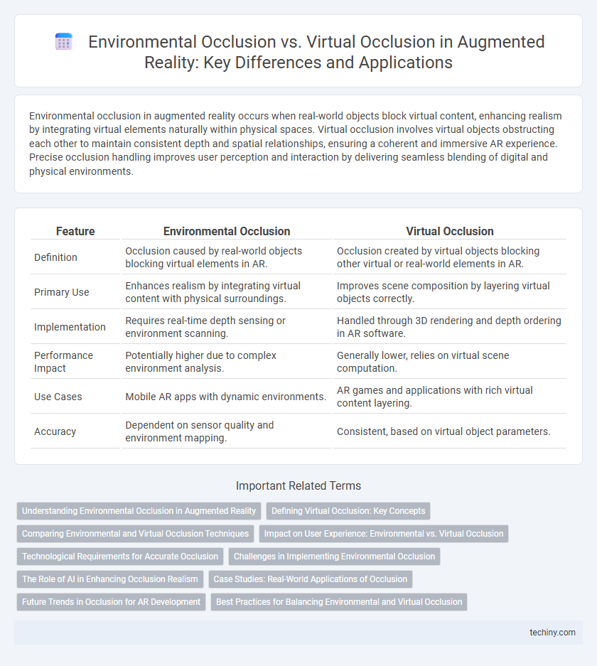 Environmental Occlusion vs. Virtual Occlusion in Augmented Reality: Key Differences and Applications