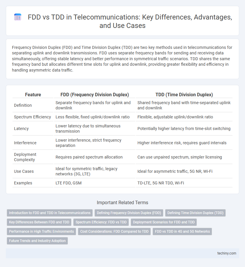 FDD vs TDD in Telecommunications: Key Differences, Advantages, and Use Cases