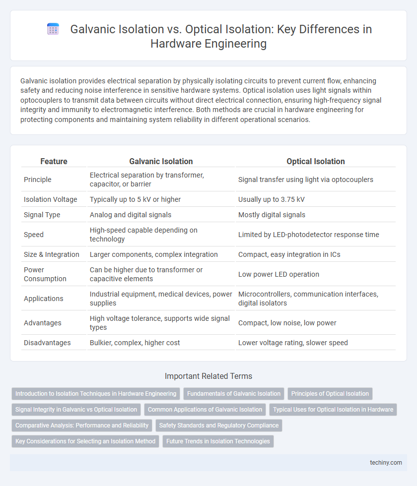 Galvanic Isolation vs. Optical Isolation: Key Differences in Hardware Engineering