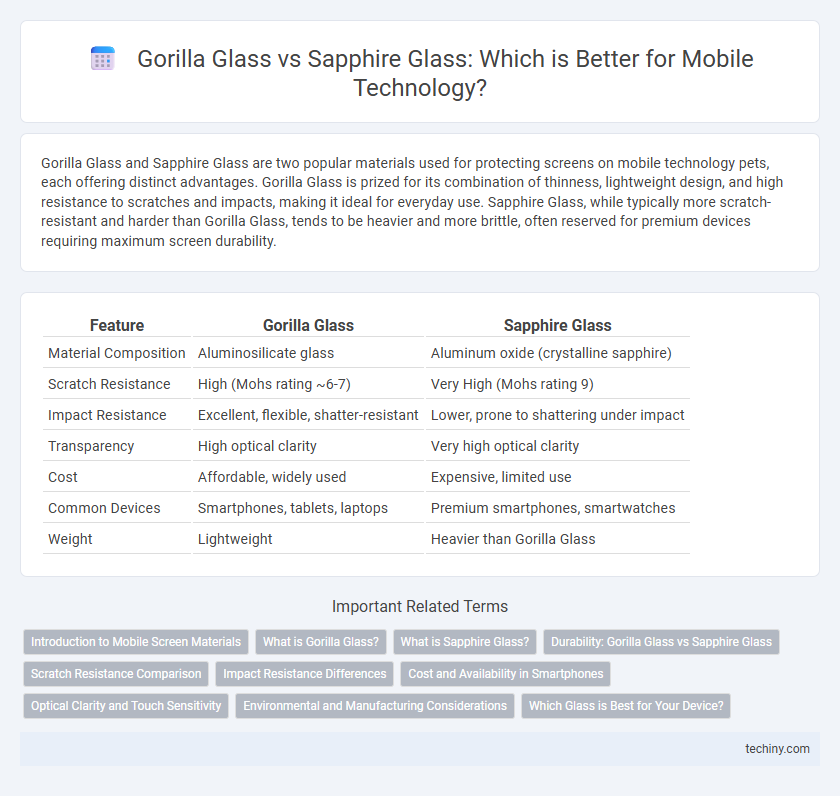 Gorilla Glass vs Sapphire Glass: Which is Better for Mobile Technology?