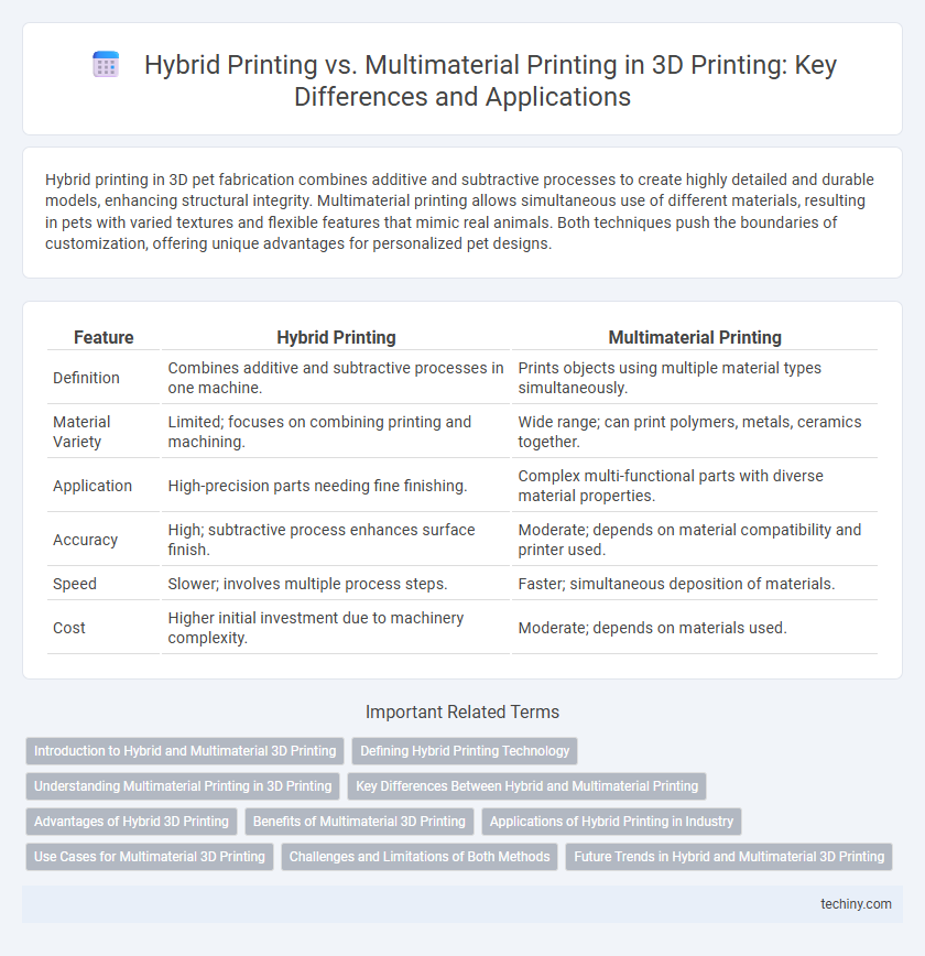 Hybrid Printing vs. Multimaterial Printing in 3D Printing: Key Differences and Applications