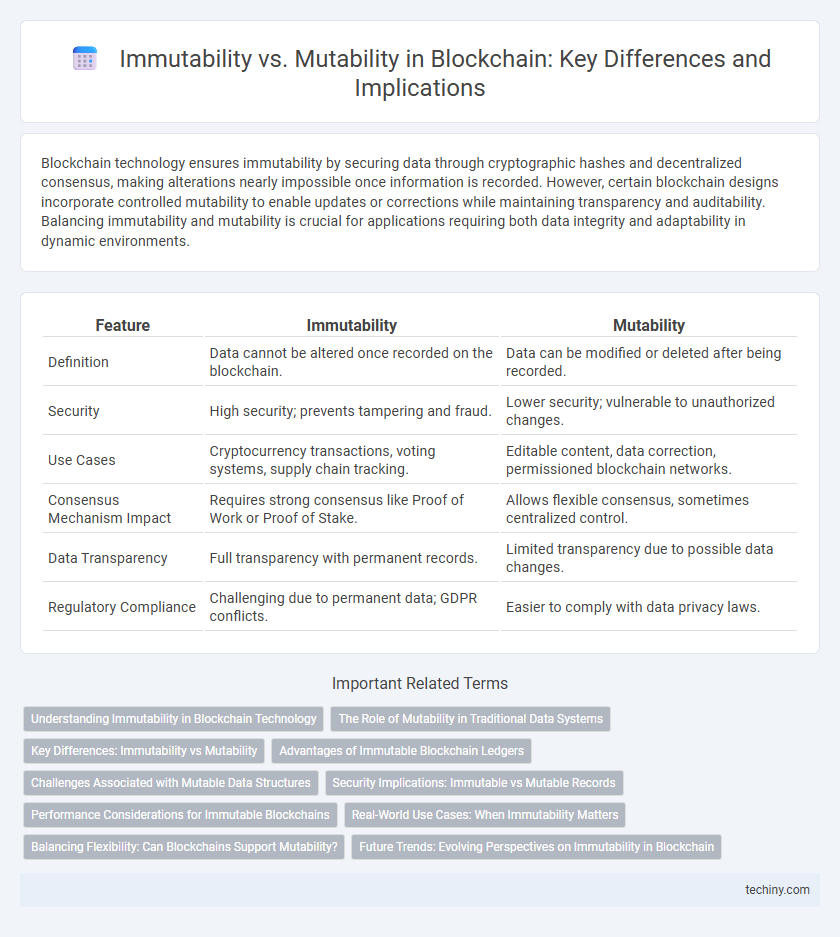 Immutability vs. Mutability in Blockchain: Key Differences and Implications