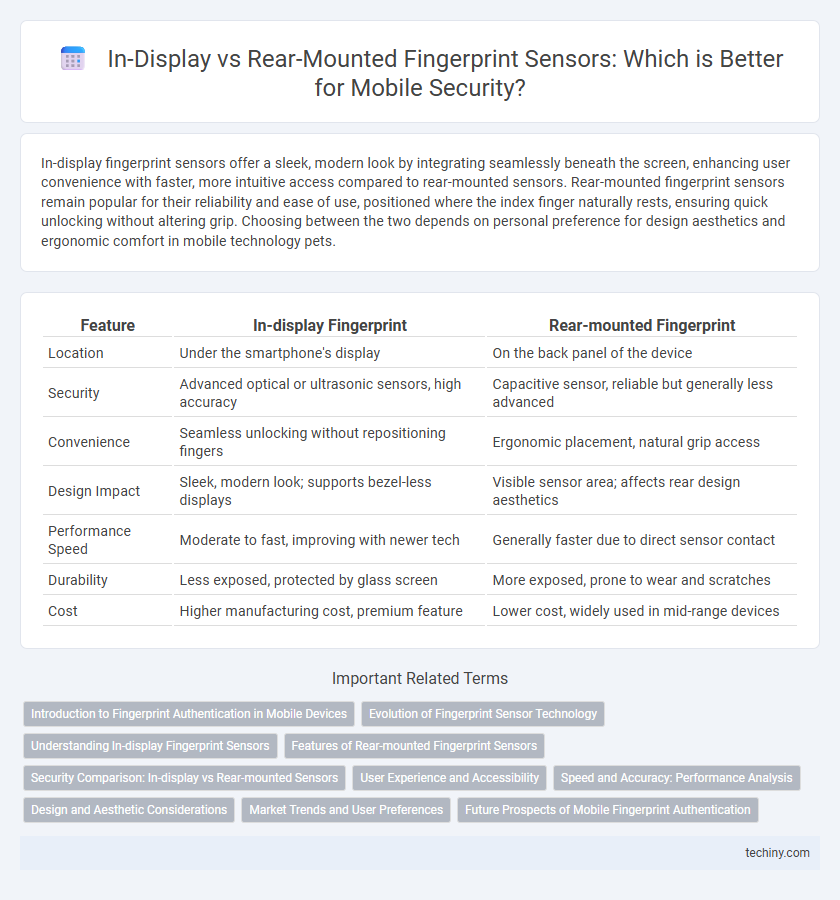 In-Display vs Rear-Mounted Fingerprint Sensors: Which is Better for Mobile Security?